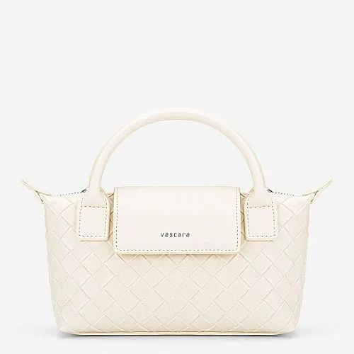 Trapezoidal shoulder bag with decorative clasp - SHO 0288 - Black